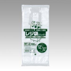 ★まとめ買い★ジャパックス　レジ袋無着色半透明省資源　(100枚入)　RF12　×60個【返品・交換・キャンセル不可】【...