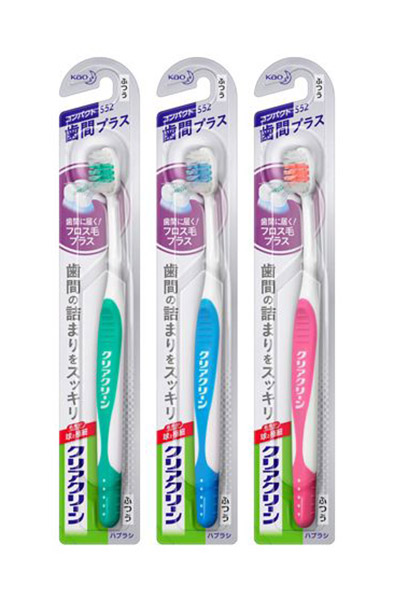 ★まとめ買い★　花王　クリアクリーンハブラシ　歯間プラス　コンパクトふつう　１本　×72個【イージャパンモール】