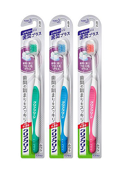 ★まとめ買い★　花王　クリアクリーンハブラシ　歯間プラス　レギュラーふつう　１本　×72個【イージャパンモール】