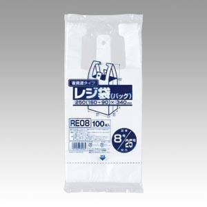 ★まとめ買い★ジャパックス　レジ袋　乳白　省資源　(100枚入)　RE08　×80個【返品・交換・キャンセル不可】【イー... 10,440円