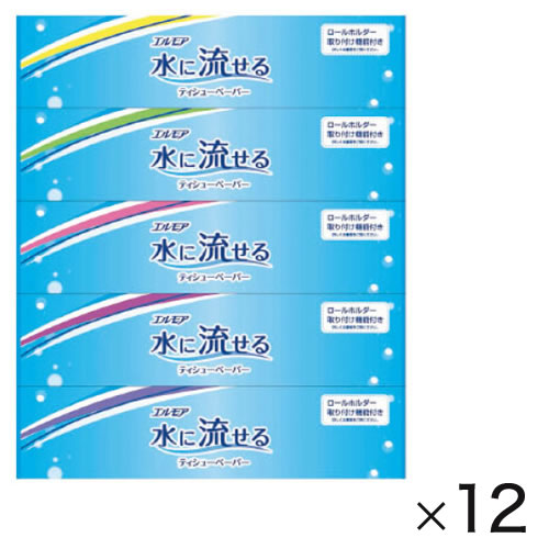 エルモア水に流せるティシュー（６０箱）【返品・交換・キャンセル不可】【イージャパンモール】