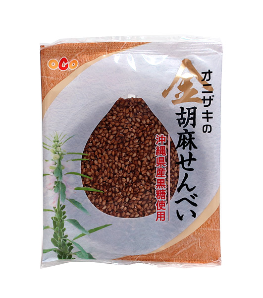 【送料無料】★まとめ買い★　オニザキの胡麻せんべい金　×120個【イージャパンモール】