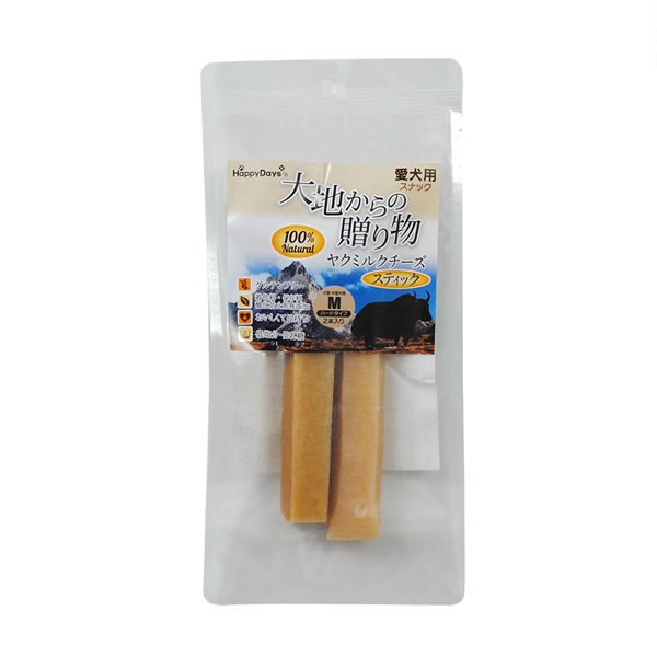 ★まとめ買い★　ＨａｐｐｙＤａｙｓ　大地からの贈り物　ヤクミルクチーズスティック　Ｍ　２本入り　×１２０個【イージャパン...の通販は