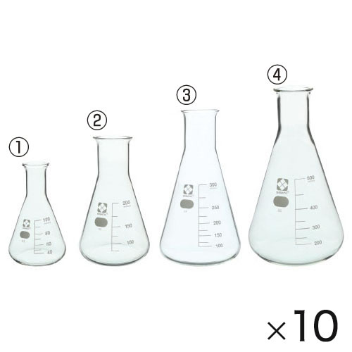 三角フラスコ　３００ｍｌ（１０個）【返品・交換・キャンセル不可】【イージャパンモール】 6,614円