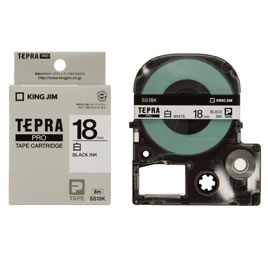 テプラＰＲＯカートリッジ１８白に黒１０個【返品・交換・キャンセル不可】【イージャパンモール】