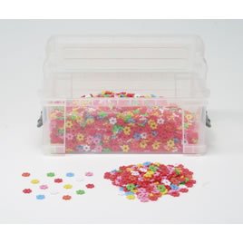 カラフルフラワービーズコンテナ【返品・交換・キャンセル不可】【イージャパンモール】