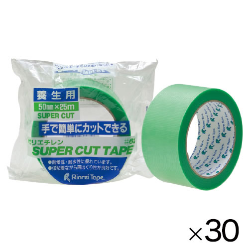 ６２２　養生用ＰＥテープ　緑（３０巻）【返品・交換・キャンセル不可】【イージャパンモール】