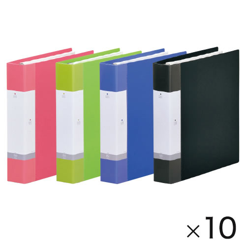 交換式クリヤーブックＡ４Ｓ背５５赤１０冊【返品・交換・キャンセル不可】【イージャパンモール】