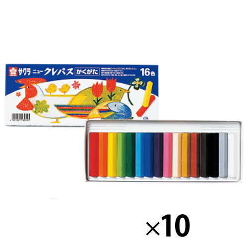ニュークレパスかくがた１６色（１０Ｓ）【返品・交換・キャンセル不可】【イージャパンモール】
