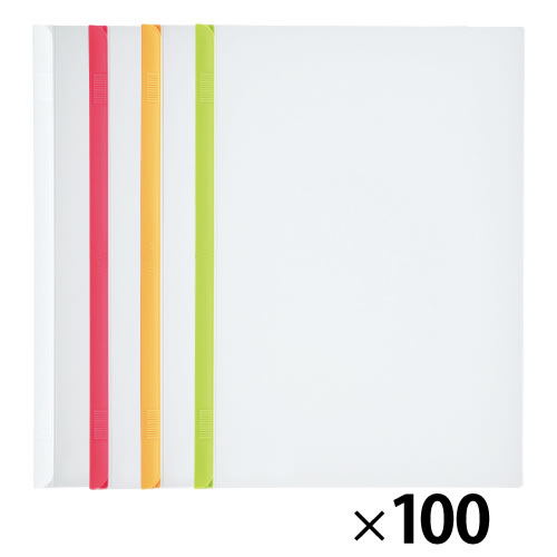 スライドバーファイルＡ４（１００冊）白【返品・交換・キャンセル不可】【イージャパンモール】