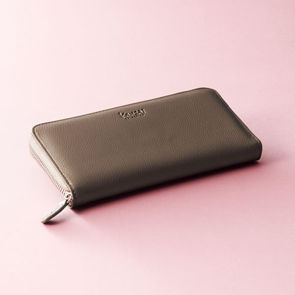 【送料無料】カンサイセレクション　ラウンドファスナー長財布（グレージュ）　Ｓ−ＫＳＬ１４３１４ＧＲＧ　Ｓ−ＫＳＬ１４３１...