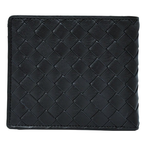 【送料無料】良品工房　日本製編込み二つ折財布　Ｊ１７−２３２Ｂ　Ｊ１７−２３２Ｂ【ギフト館】