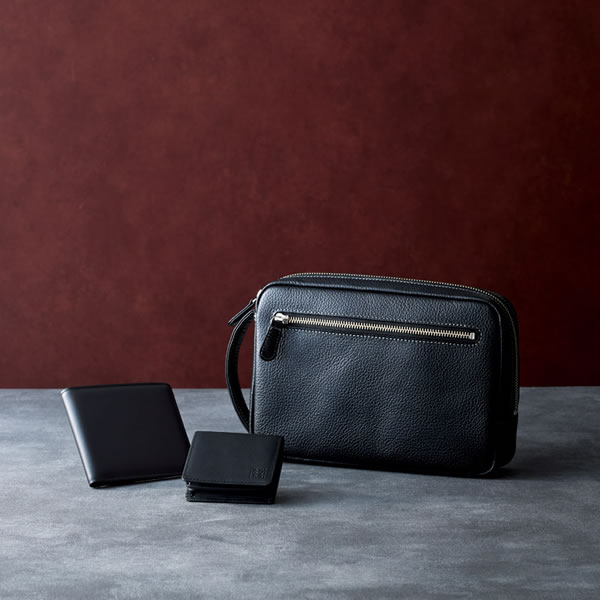 【送料無料】良品工房　日本製牛革紳士３点セット（ブラック）　Ｂ３００−２４５−２４０　Ｂ３００−２４５−２４０【ギフト館】