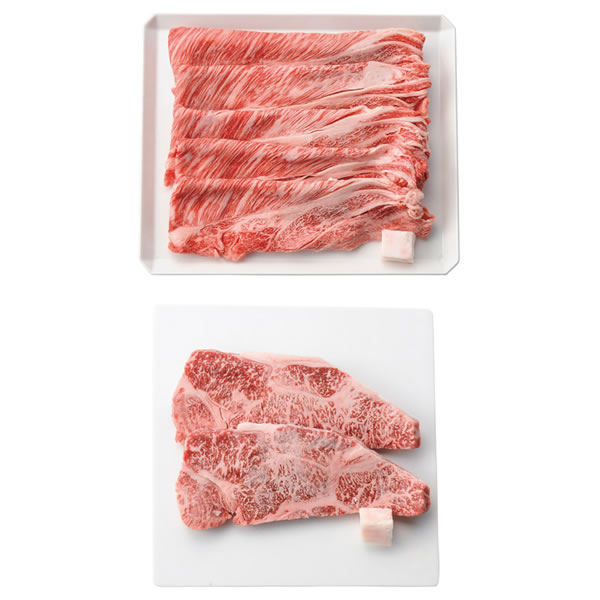 【送料無料】神戸牛ロースステーキ＆すきやき用肩ロース　ＫＲ１８０２ＫＲ４００　ＫＲ１８０２ＫＲ４００【ギフト館】の通販は 20,374円