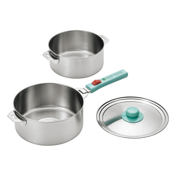 【送料無料】燕熟の技　ハンドル着脱式鍋１８ｃｍ＆２０ｃｍ　　ＥＪＱ−１０００【ギフト館】