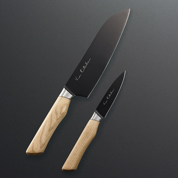 【送料無料】バイアキッチン　ナチュラルブラックキッチンナイフ２点セット　　Ｂ−１００Ｅ【ギフト館】