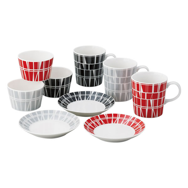 【送料無料】フィンレイソン　〈ＣＯＲＯＮＮＡ〉　マグ＆プレート＆ボウルトリオセット　　ＦＩＮ１０Ｃ−１４５【ギフト館】