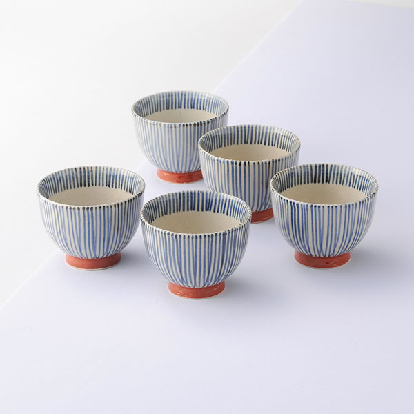 【送料無料】波佐見焼　５客仙茶揃　　００９−７０４Ｍ【ギフト館】