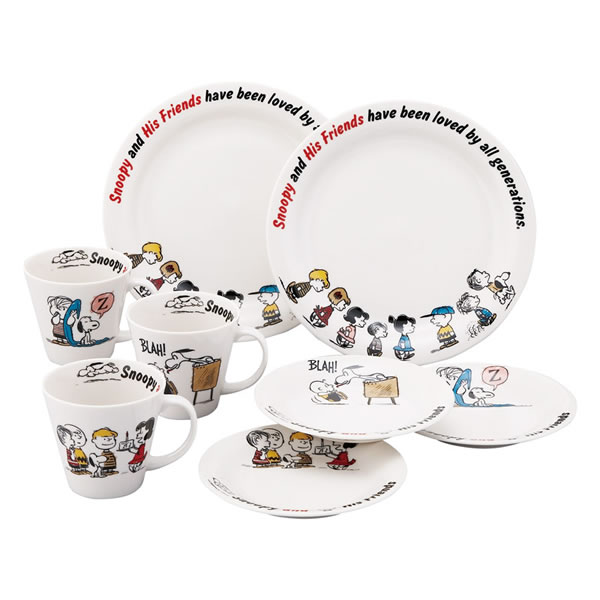 【送料無料】ピーナッツ　〈ピーナッツフレンズ〉　８ピースホームセット　　ＳＮ８５０−１１７【ギフト館】