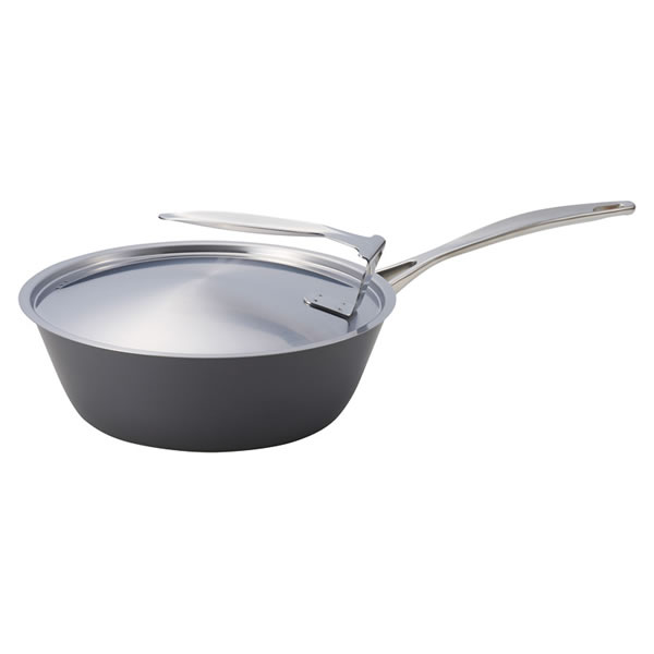 【送料無料】涅　ＩＨ対応窒化鉄いため鍋２４ｃｍ（ステンド式ステンレス蓋付）　　ＭＢ−２５８１【ギフト館】