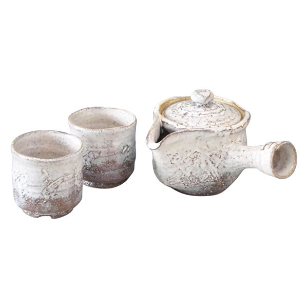 【送料無料】萩焼　〈三戸逸雄作〉　荒土小茶器揃　　逸雄−５【ギフト館】