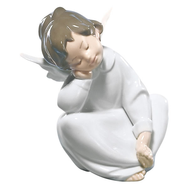 【送料無料】リヤドロ　天使の考えごと（なんとかなるよ）　　Ａ０４９６１【ギフト館】