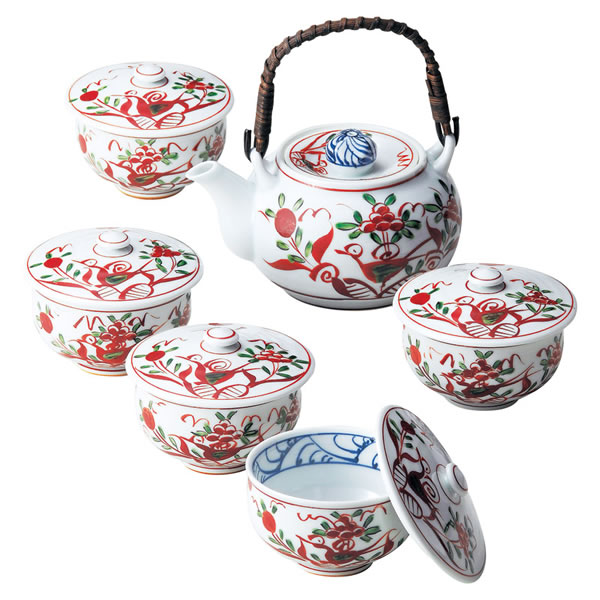 【送料無料】波佐見焼　古伊万里写し絵番茶器揃　　００７−４１０Ｍ【ギフト館】