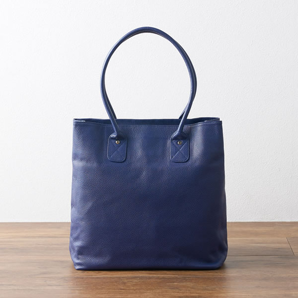 【送料無料】ＯＮ　ＴＨＥ　ＢＡＧ　姫路レザー縦型トートバッグ（ブルー）　　ＹＯＢ７７０５０【ギフト館】