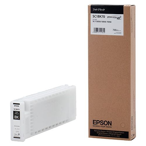 EPSON インクカートリッジ フォトブラック 700ml SC1BK70 1個