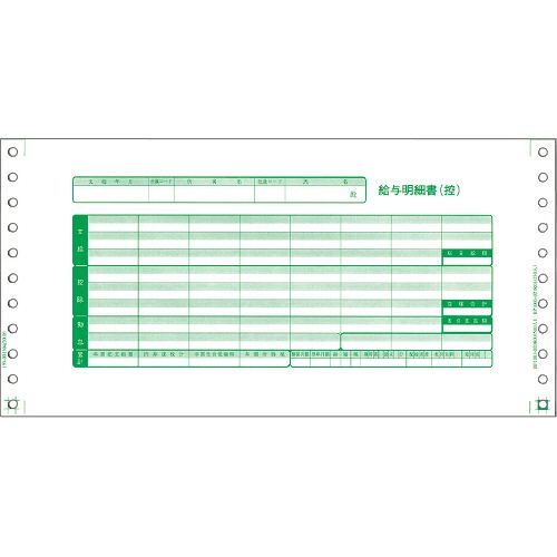 【送料無料】【個人宅届け不可】【法人（会社・企業）様限定】給与明細書II 袋とじ 連帳 横280×縦139mm 1箱(2...の通販は