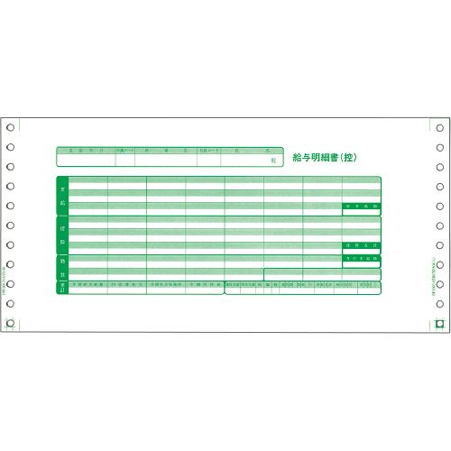【送料無料】【個人宅届け不可】【法人（会社・企業）様限定】給与明細書II　片側テープ留　連帳　横292×縦140mm　1...