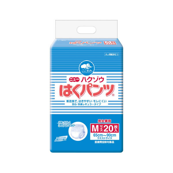 ハクゾウメディカル株式会社　ニューハクゾウはくパンツ　M　1ケース（20枚×6袋）【在宅看護・介護用品館】