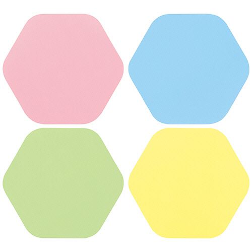 六角マグネットシート 4色パック (各色10枚) 1パック(40枚)の通販は 4,641円