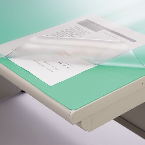 【送料無料】【個人宅届け不可】【法人（会社・企業）様限定】デスクマット　再生塩ビ製　ノングレア仕上　ダブル(グリーンマッ...