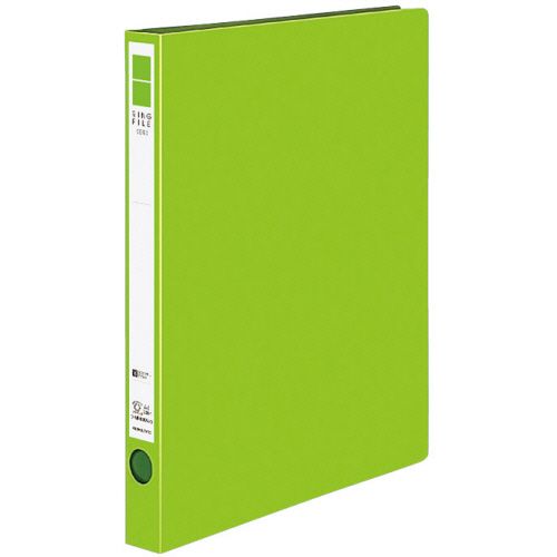 リングファイル(ER・PP表紙) A4タテ 2穴 170枚収容 背幅29mm 黄緑 1セット(10冊)の通販は