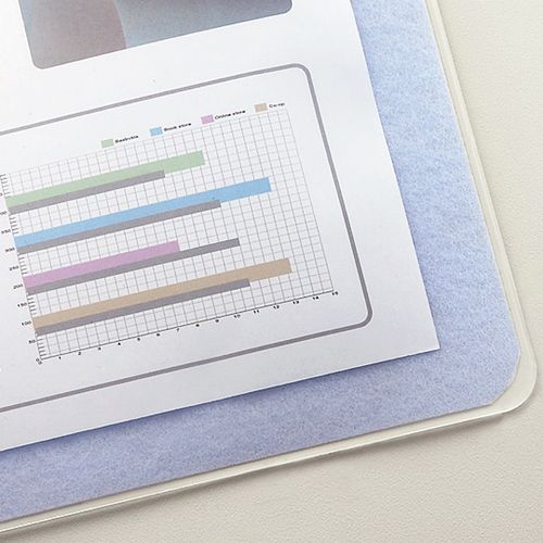 【送料無料】【個人宅届け不可】【法人（会社・企業）様限定】再生オレフィンデスクマット　ダブル(下敷付)1390×690m...