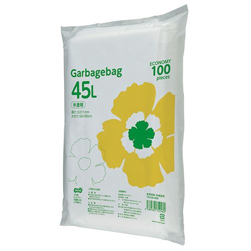 ゴミ袋エコノミー 半透明 45L 1セット(1000枚:100枚×10パック)の通販は 6,811円