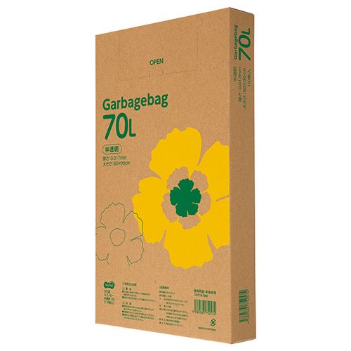 ゴミ袋エコノミー 半透明 70L BOXタイプ 1セット(550枚:110枚×5箱)の通販は