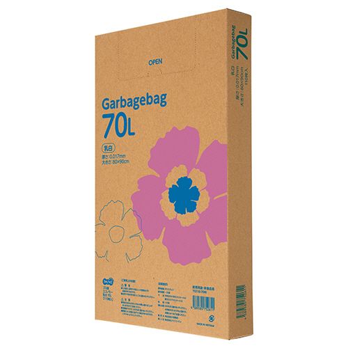 ゴミ袋エコノミー 乳白半透明 70L BOXタイプ 1セット(550枚:110枚×5箱) 10,340円