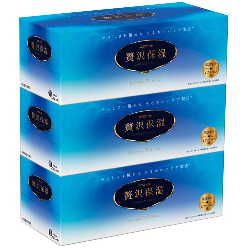 【送料無料】【個人宅届け不可】【法人（会社・企業）様限定】エリエール　ローションティシュー贅沢保湿　200組/箱　1セッ...