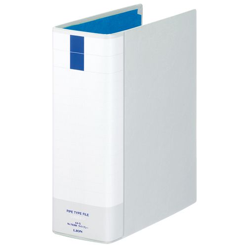 パイプ式ファイル(環境) 両開き A4タテ 80mmとじ 背幅101mm ライトグレー 1セット(10冊)