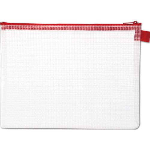 メッシュケース A5 タテ190×ヨコ250mm 赤 1セット(20枚)