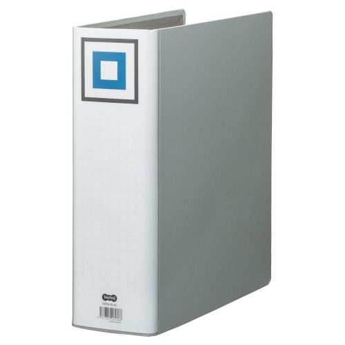 両開きパイプ式ファイルV　A4タテ　800枚収容　80mmとじ　背幅95mm　シルバー　1セット(30冊)