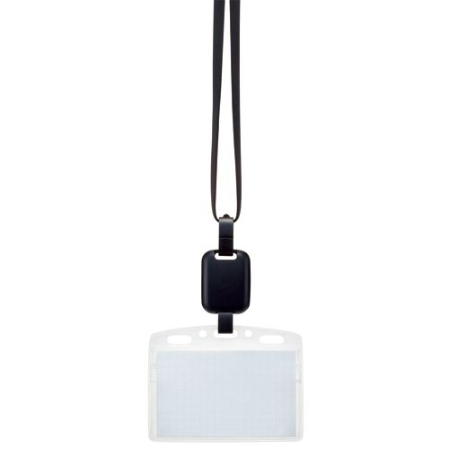 【送料無料】【個人宅届け不可】【法人（会社・企業）様限定】吊り下げ名札セット(リール式・ソフトケース・チャック式) 黒 ...の通販は