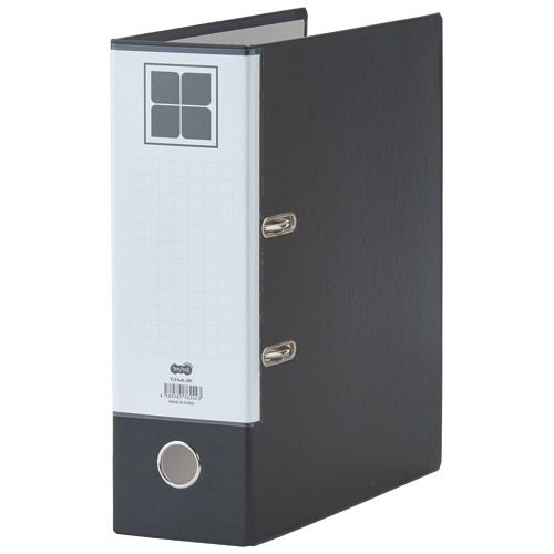 レバー式アーチファイル A4タテ 2穴 760枚収容 76mmとじ 背幅100mm 黒 1セット(10冊)の通販は 10,774円