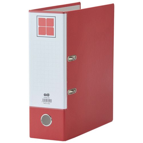 レバー式アーチファイル A4タテ 2穴 760枚収容 76mmとじ 背幅100mm 赤 1セット(10冊)の通販は 7,973円
