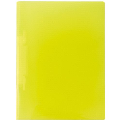 ルーパーファイル(色透明表紙)A4 2穴 100枚クリスタルイエロー 1セット(100冊:5冊×20パック)