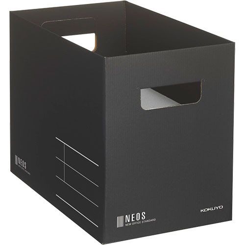 【送料無料】【個人宅届け不可】【法人（会社・企業）様限定】収納ボックス(NEOS)　Mサイズ　ブラック　1セット(10個)