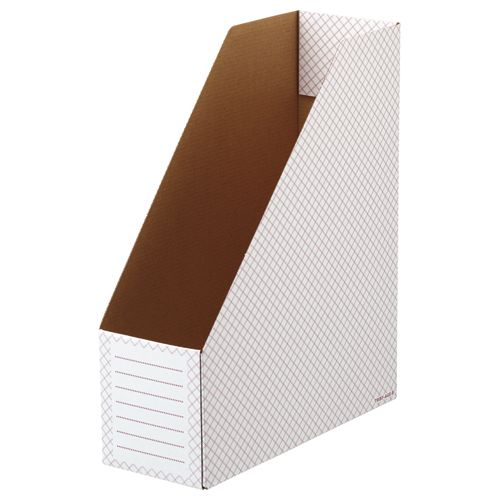 ボックスファイル(ホワイト) A4タテ 背幅100mm レッド 1セット(50冊:10冊×5パック) 6,336円