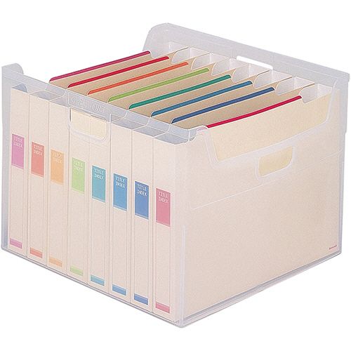 なげこみBOX(8分類)　A4ヨコ　ペーパーファイル8冊付　1セット(6個)